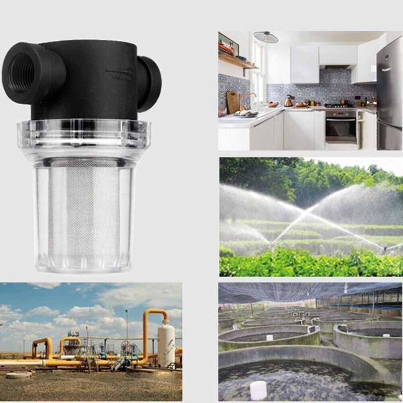 1/2" 3/4" 1" Inline Mesh Strainer Water Pump Filter Screen Garden Irrigationo0 gallery