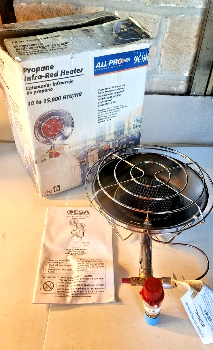 All-Pro Propane Infra-Red Portable Heater SPC-15RG - New Old Stock gallery