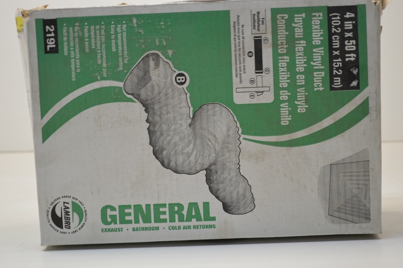 Lambro General 4 Inch x 1 Foot Flexable Vinyl Duct Cut to length gallery