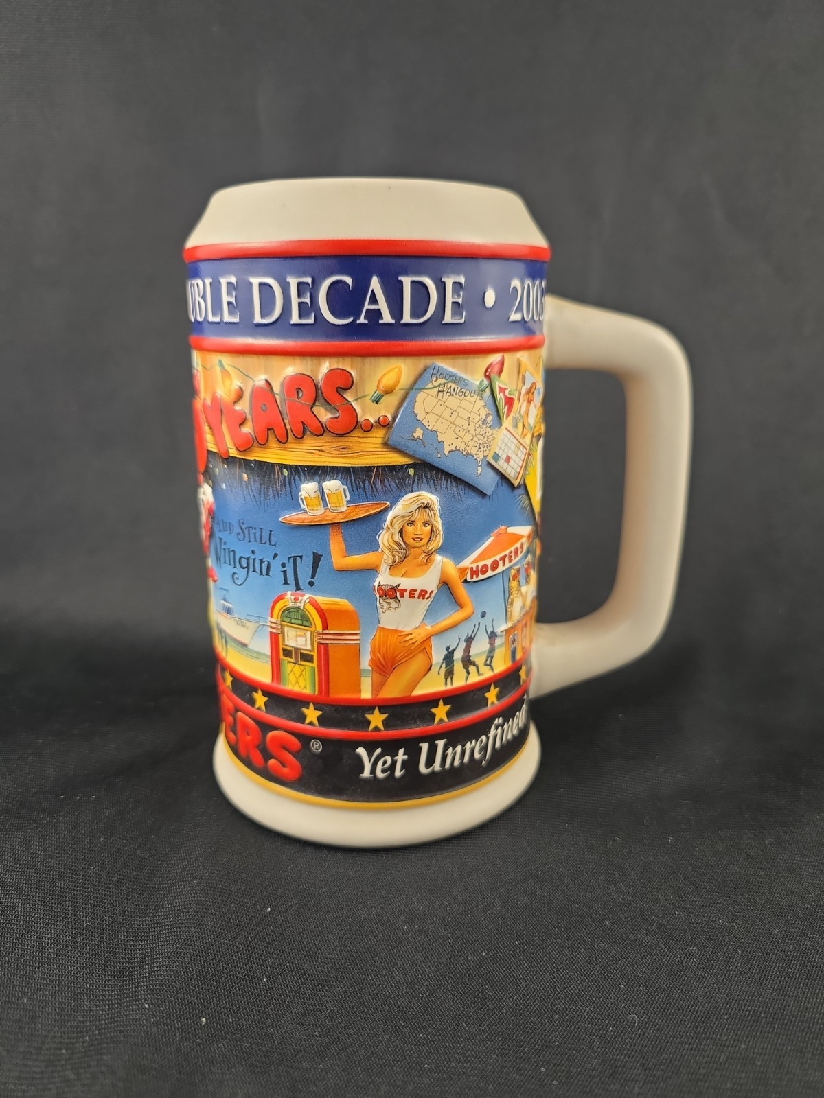 Rare Hooters Exclusive Limited Edition Beer Stein Mug 2003 Made in Brazil gallery