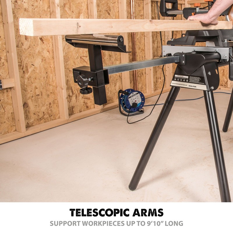 Evolution Universal Miter Saw Stand With Telescopic Arms and Folding Legs gallery