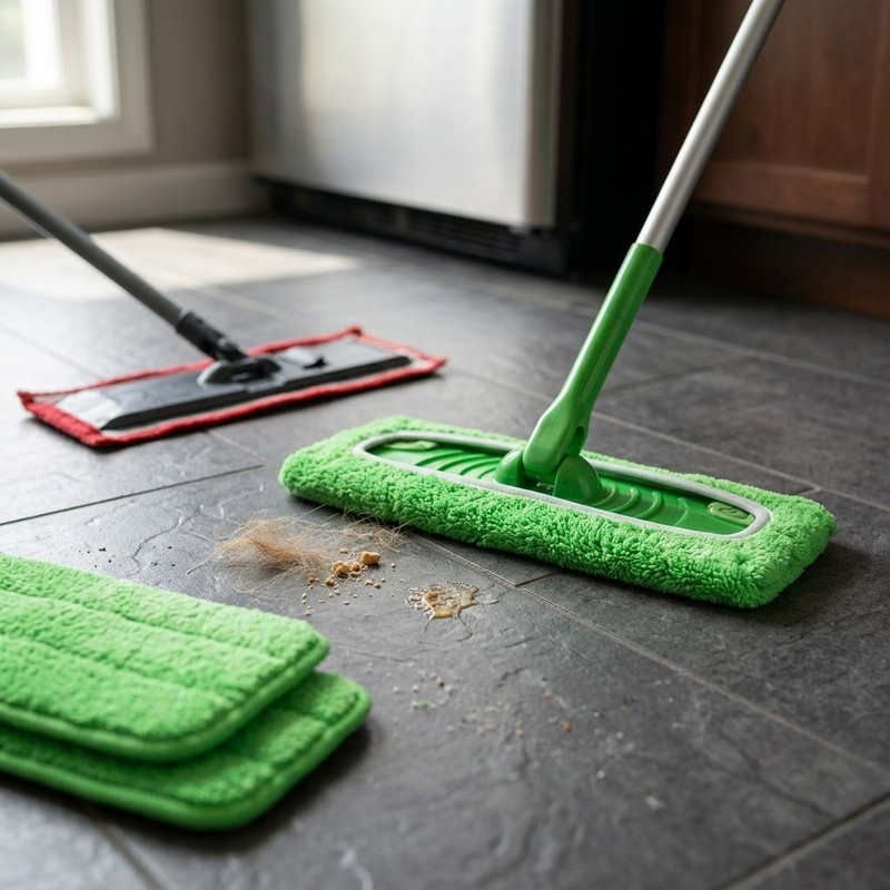 8 Pack Green Microfiber Mop Head Replacement Covers for Floor Cleaning gallery
