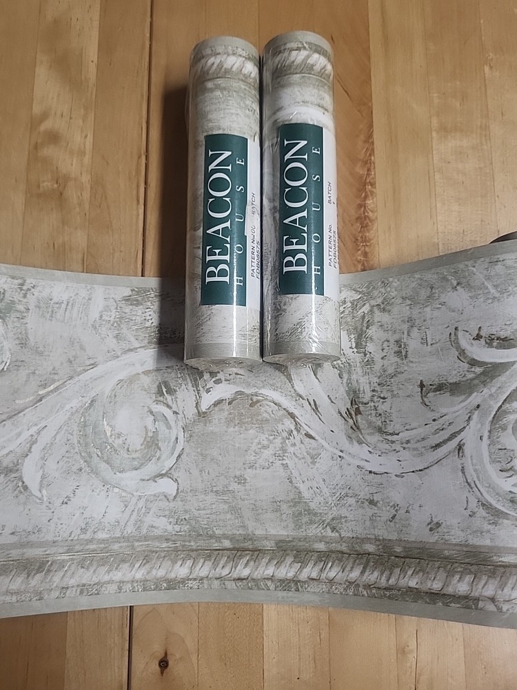 2 Rolls Beacon House Wallpaper ! BORDER ! 5 yds 7in Wide sealed Made In ENGLAND