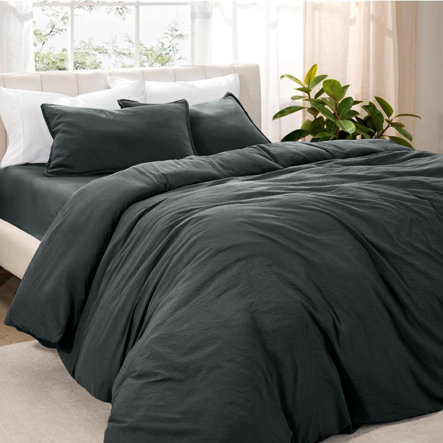 3 Piece Quilt Cover Sets Soft Microfiber Duvet Covers Set Twin Full Queen King gallery
