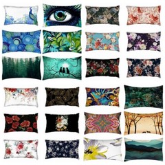 12×20″ DIGITAL PRINT Cushion COVER 2-Sided Lumbar Sofa Decorative Pillow Case US