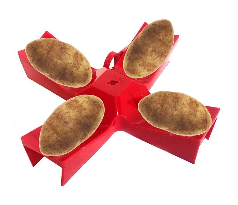 Microwave Baked Potato Maker BPA Free Plastic Cooks 4 Potatoes in 10 Minutes gallery