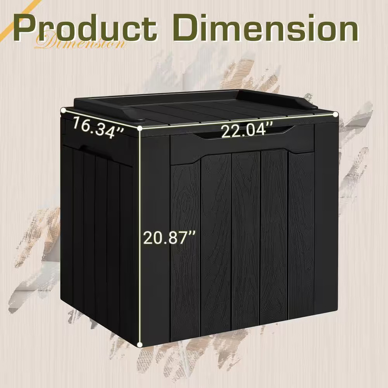 32 Gal. Lockable Resin Outdoor Deck Box for Package Delivery, Black gallery