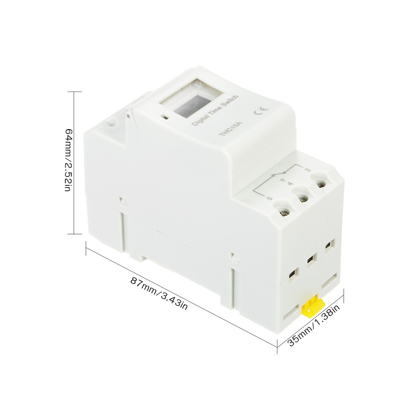 16A THC15A Digital LCD Programmable Timer Switch Relay Din Rail W5R0 gallery