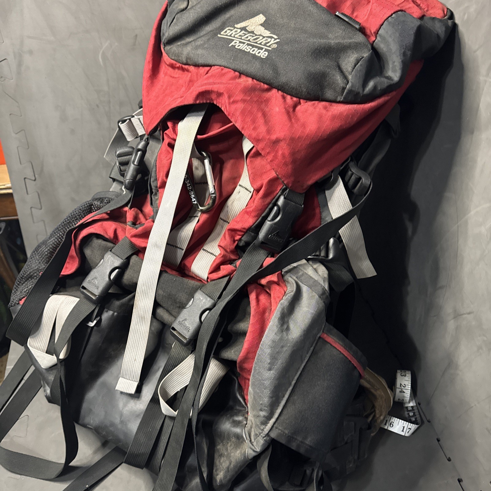 Gregory Palisade 80L Internal Frame Backpack Red/Black Medium Hiking GreatShape