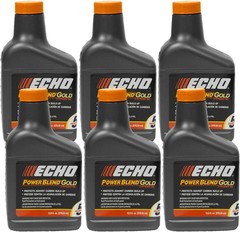 Echo PowerBlend 6 Pack 2-Stroke Engine Oil 12.8 oz Bottle 50:1 Mix 6450005S-6PK