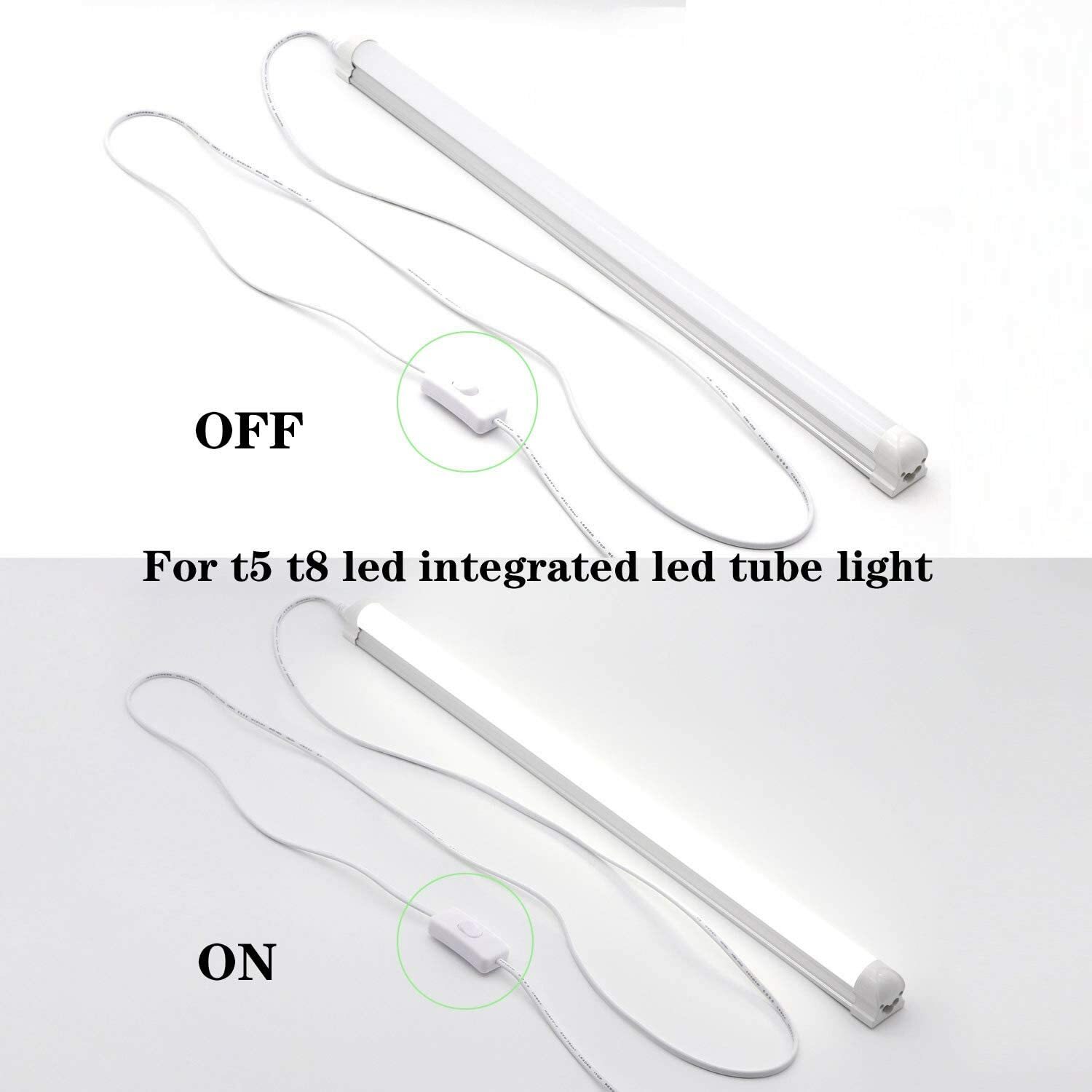 2 PACK 10FT Power Cable Wire for Integrated LED Tube Light T5 T8 Double End 3Pin gallery
