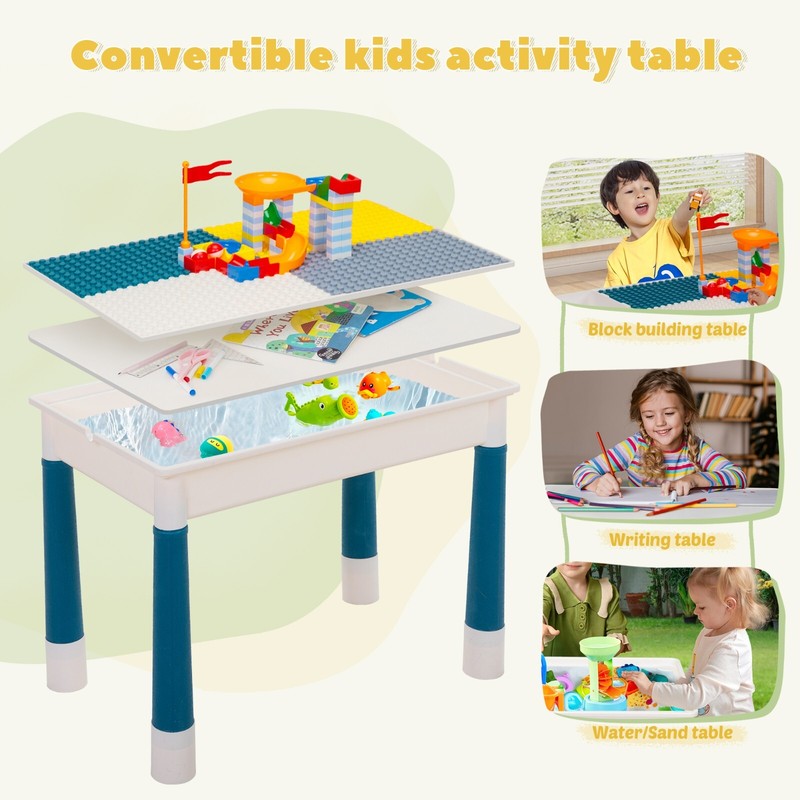 Tobbi Activity Table for Toddlers 3-5, Kids Table and Chair Set Building Blocks gallery
