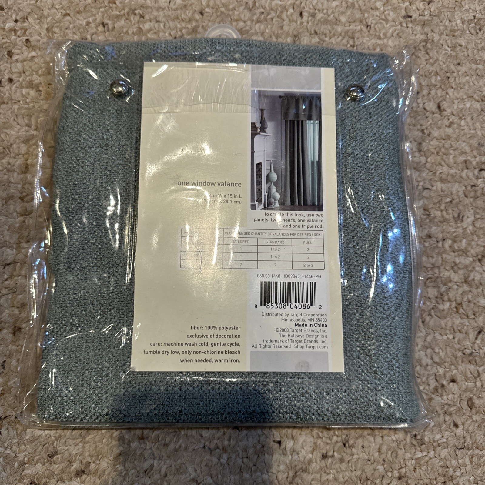 Target Home Window Valance - 54 X 16 inches Long - Blue Charleston NEW gallery