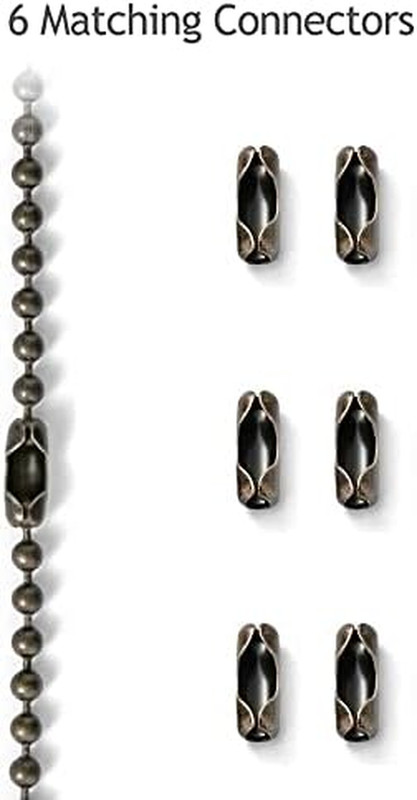 Ceiling Fan Pull Chain Extension Bronze 59 Inch Beaded Chain with 6 Connectors gallery