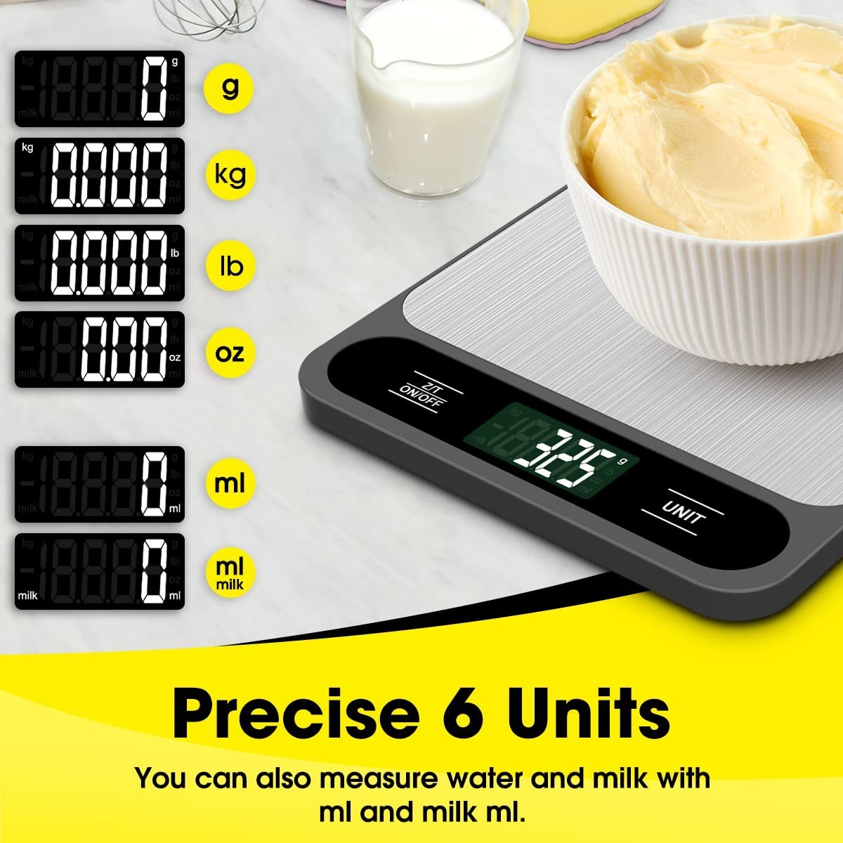 Food Scale, 10kg/22lb Digital Kitchen Scale Weight Grams and Ounces for Baking gallery