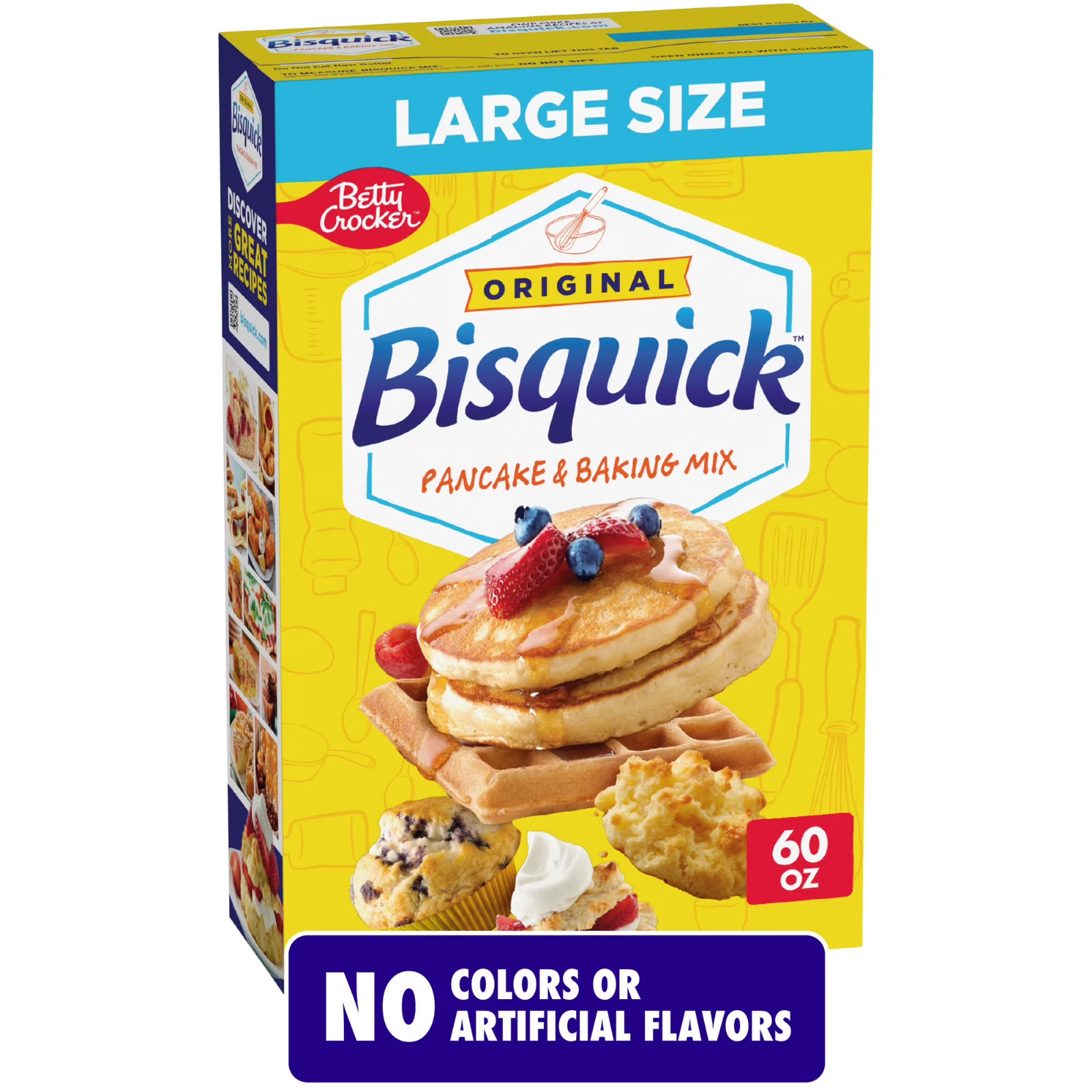 Betty Crocker Bisquick Pancake and Baking Mix, Original, Large Size, 60 oz gallery
