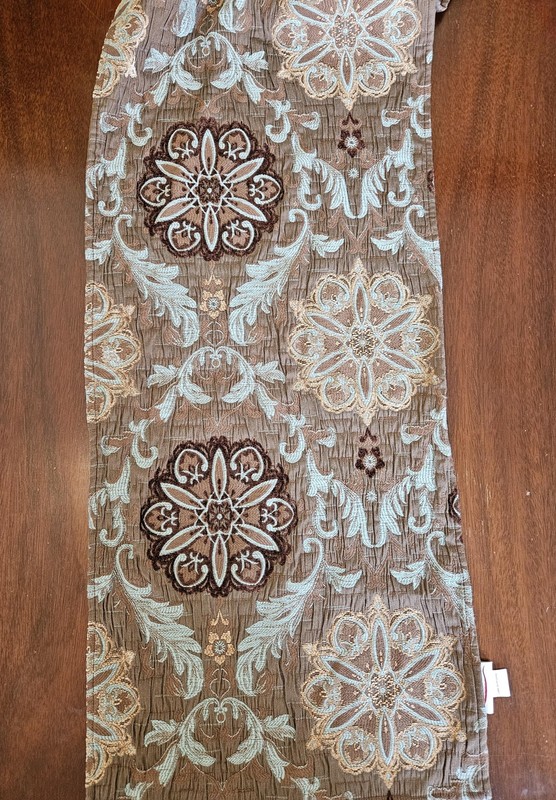 Comphy Table Runner Turquoise Blue & Brown Mandala Pattern Home Decor Tapestry gallery