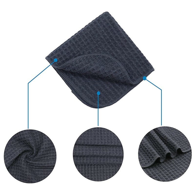 6 Pcs Waffle Weave Microfiber Drying Towel Auto Car Polish 16"x16" gallery