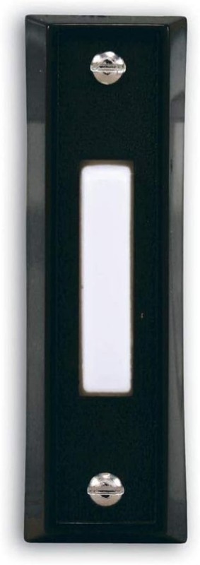 Heath Zenith Wired Push Doorbell Button, Black, Plastic, Surface Mount, New H... gallery