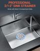 3-1/2 Inch Commercial Sink Strainer - 304 Stainless Steel 41-Hole Clog-Free Drai gallery