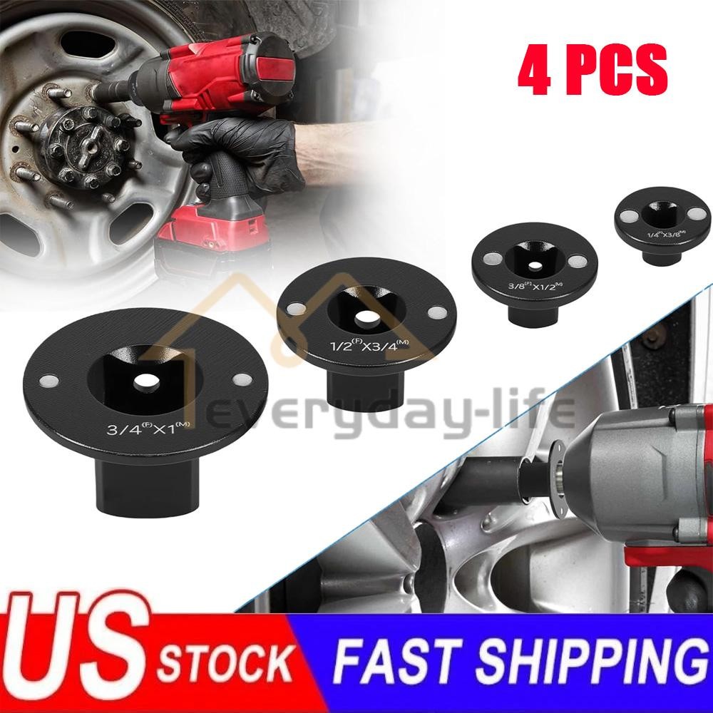 4Pcs Low Profile Impact Socket Adapter Set Drive Ratchet Adapter Set Magnetic gallery