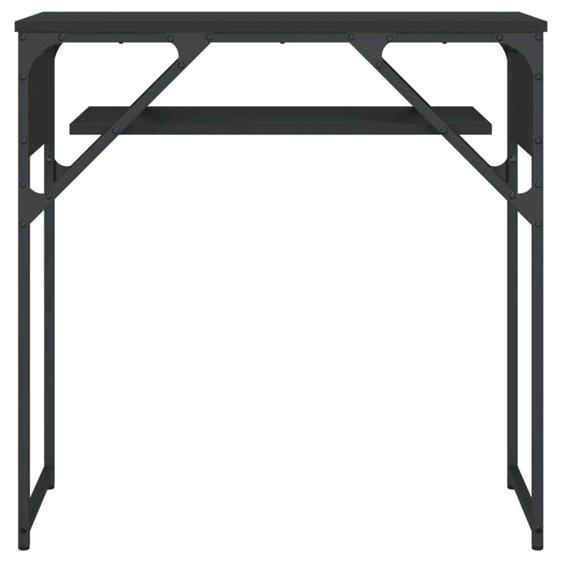 Console Table Black Engineered wood, metal 29.5x11.8x29.5 in gallery