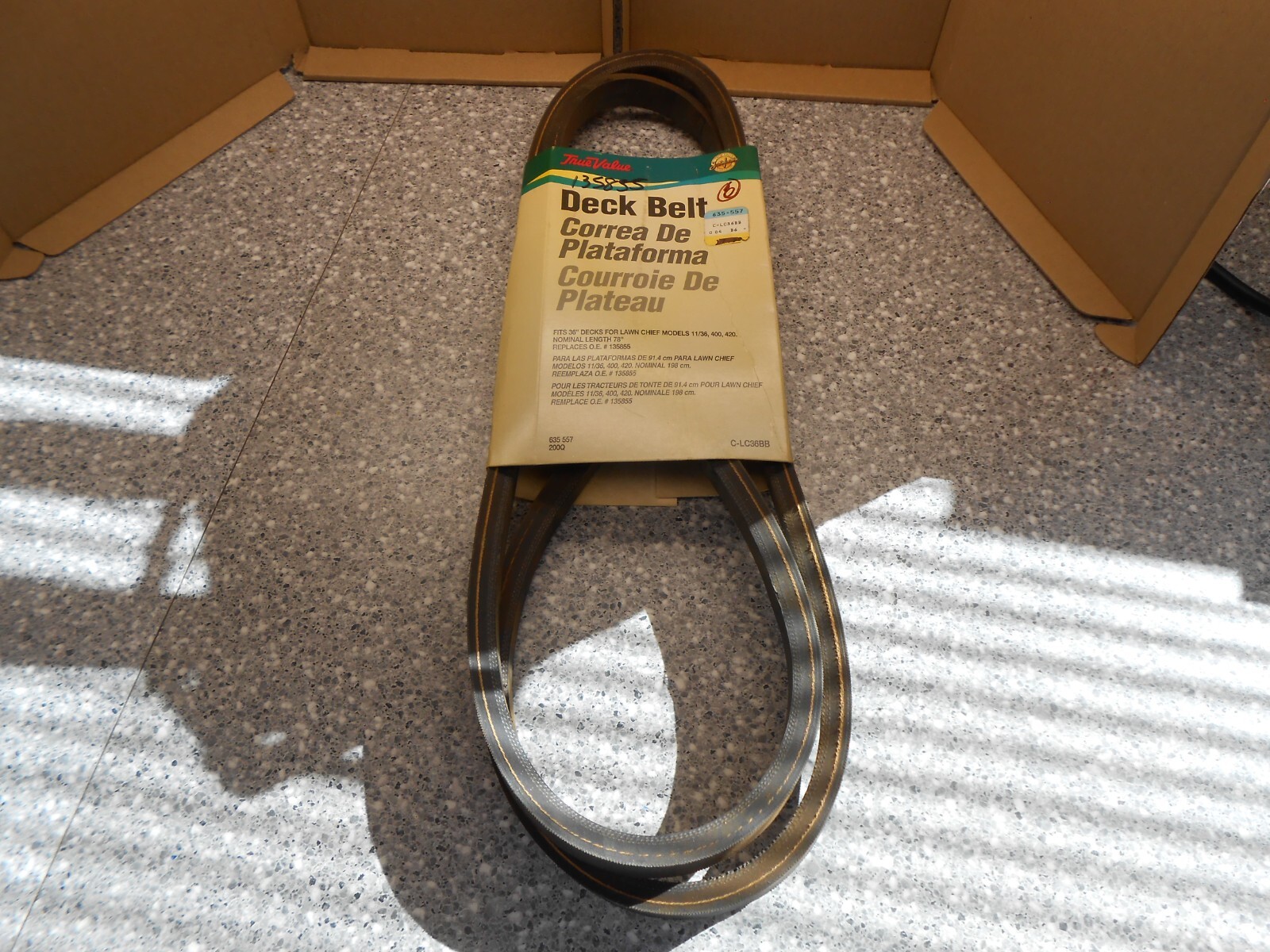 True Value 135855 Replacement V-Belt NOS Fits 36" Decks for LC 11/36,400,420 gallery