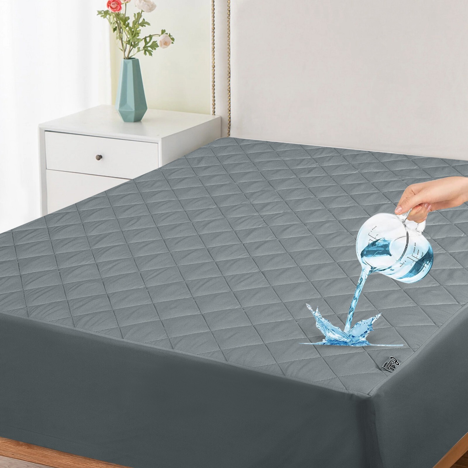 100% Waterproof Mattress Protector Quilted Mattress Pad Cover Breathable Fitted gallery