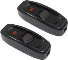 Inline Cord Switch, 2PCS On/Off Lamp Control Appliance Switch AC120V 10A, 250V 6