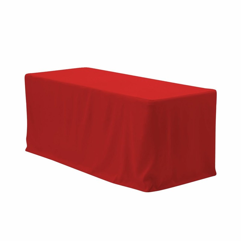 6 ft. Fitted Polyester Rectangular Tablecloth, Premium Tableclothes for weddings gallery