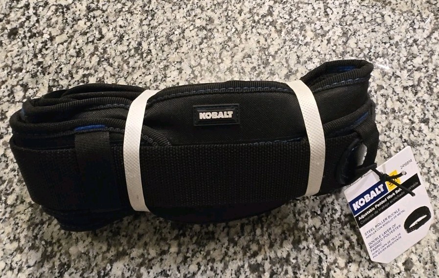 Kobalt Adjustable Padded Work Belt Steel Roller Buckle 2416814 Fits Up To 48 in gallery