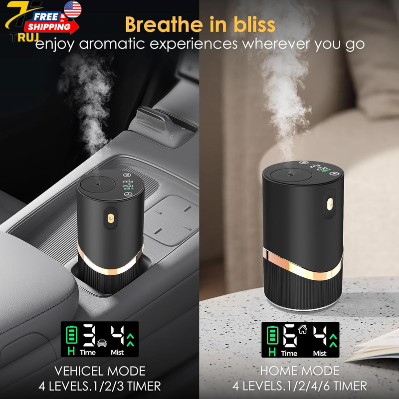 Waterless Essential Oil Diffuser Rechargable: Portable Aromatherapy Diffuser For gallery