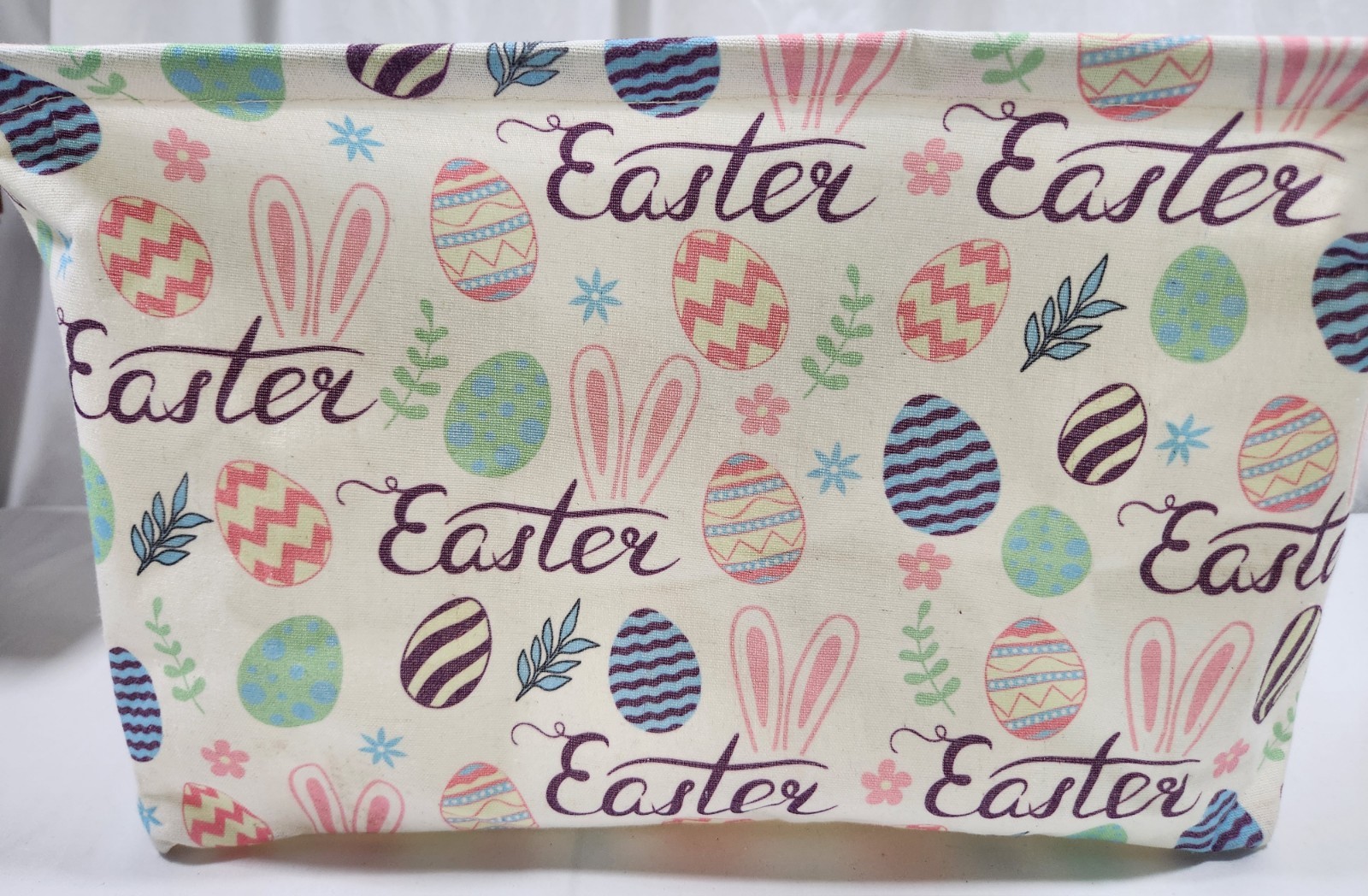Easter Eggs Reusable Tote w/Handles Rectangular Basket Toys Storage Room Decor gallery