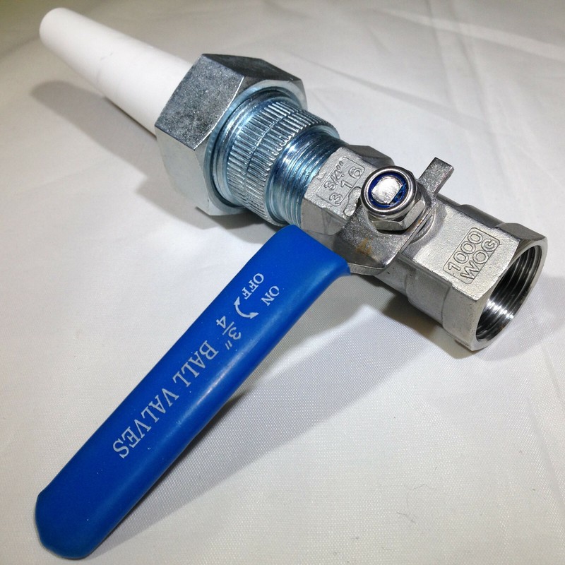 Large Ceramic Sandblaster Nozzle Assembly: C1 Nozzle Tip, Ball Valve & Holder gallery