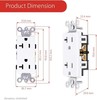 Outlet Socket Decora Duplex Receptacle 20 Amp 125 Volt Grounding UL listed 10PCS gallery