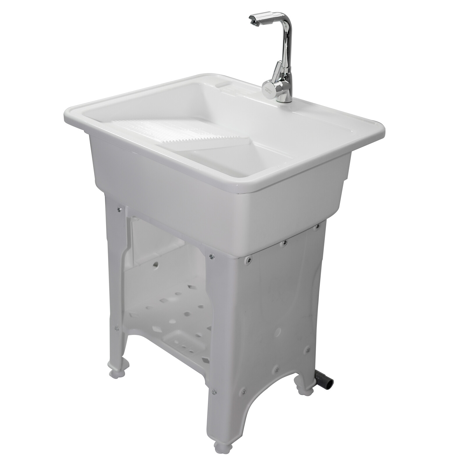 New Freestanding Kitchen Sink Commercial Laundry Utility Room Sinks Faucet White gallery