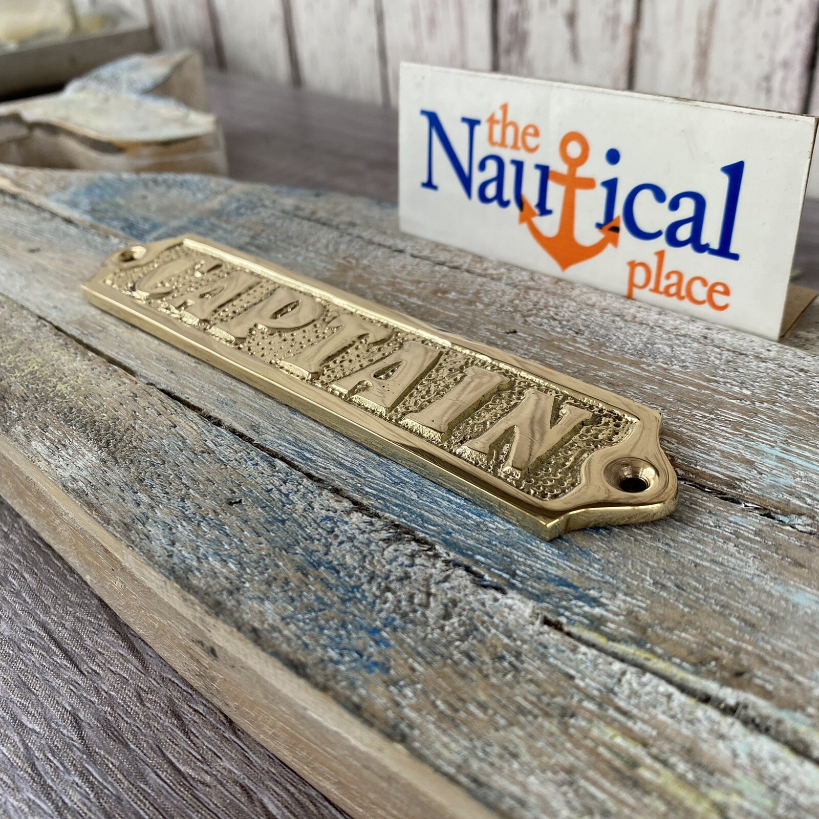 Solid Brass "Captain" Door Sign - Captain's Quarters - Nautical Wall Decor gallery