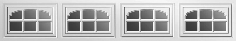 CLOPAY CHARLESTON 508 Window Inserts /Short Panel Garage Door WHITE SET OF 4 gallery