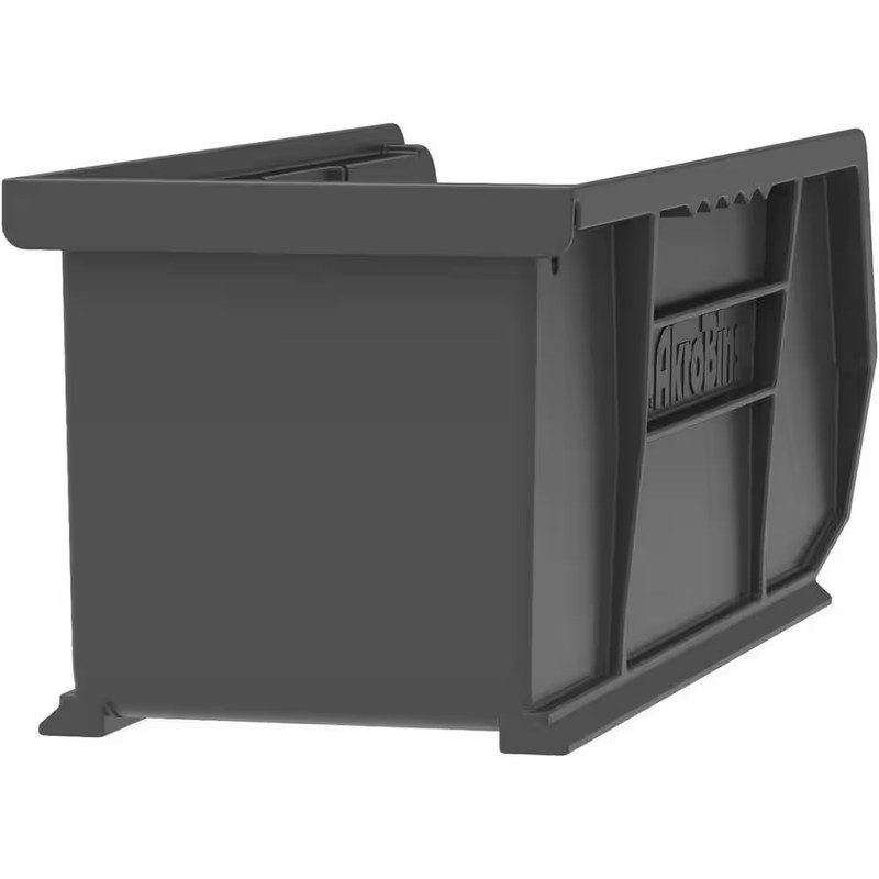 30224 Plastic Stackable Storage Bins, 11 In. X 4 In. X 4 In. Black, 12-Pack gallery