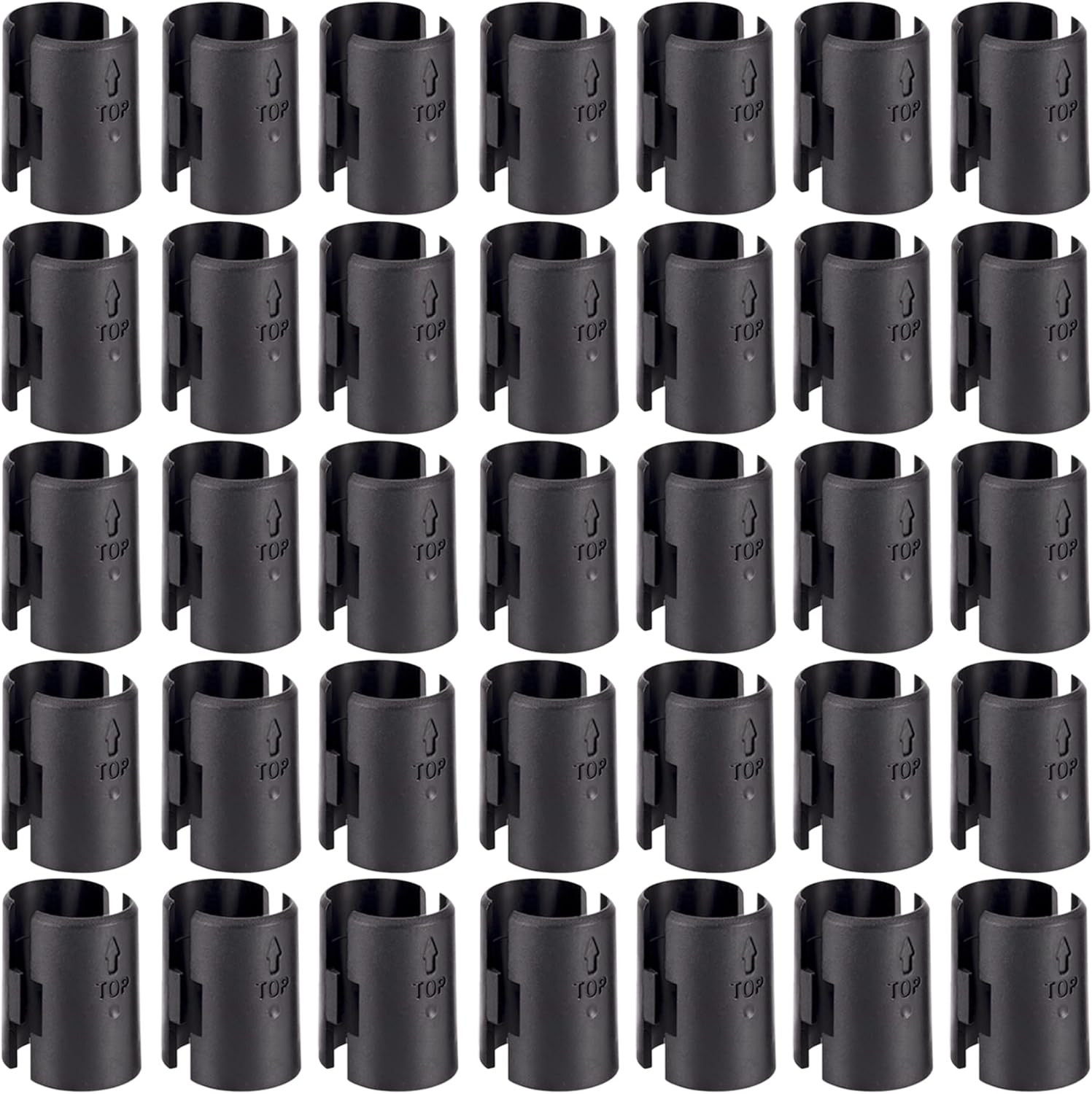 54 Pack Wire Shelving Shelf Lock Clips, Black, ABS Plastic & Metal, 1" Post Shel gallery