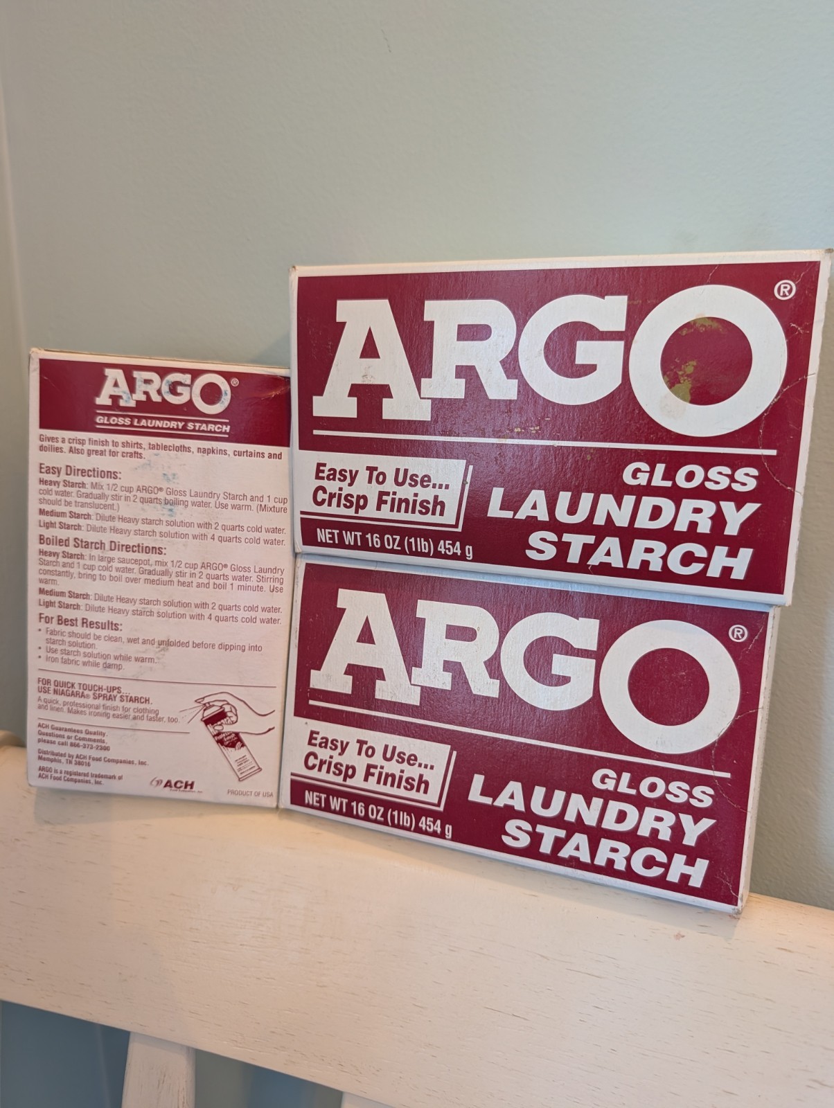 ARGO Gloss Laundry Starch Remove Greasy Spots (5592916) LOT of 3!! Expired. gallery