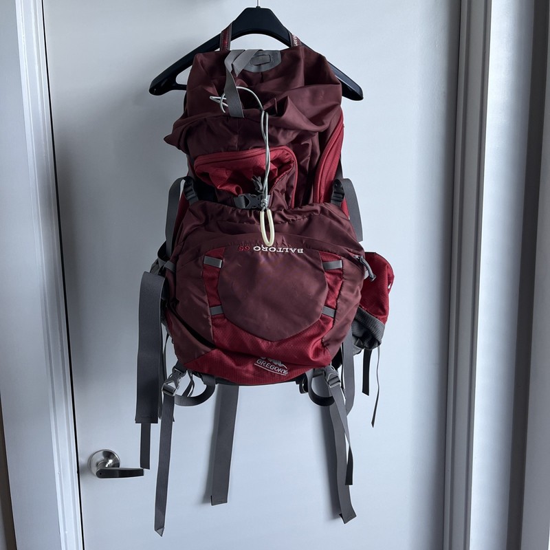 Gregory Baltoro 65 Red Hiking Outdoor Backpack Size Small
