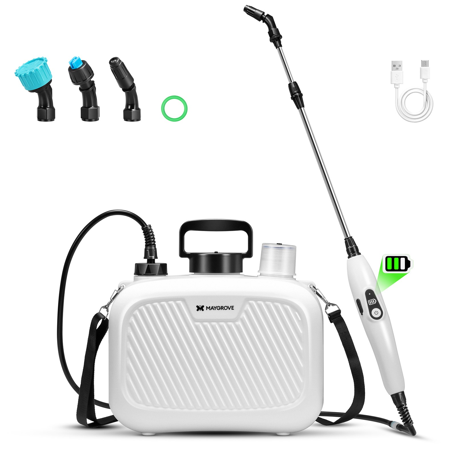 2Gal 8L Electric Pump Sprayer Battery-Powered Garden Sprayer w/ Top-Fill Port gallery