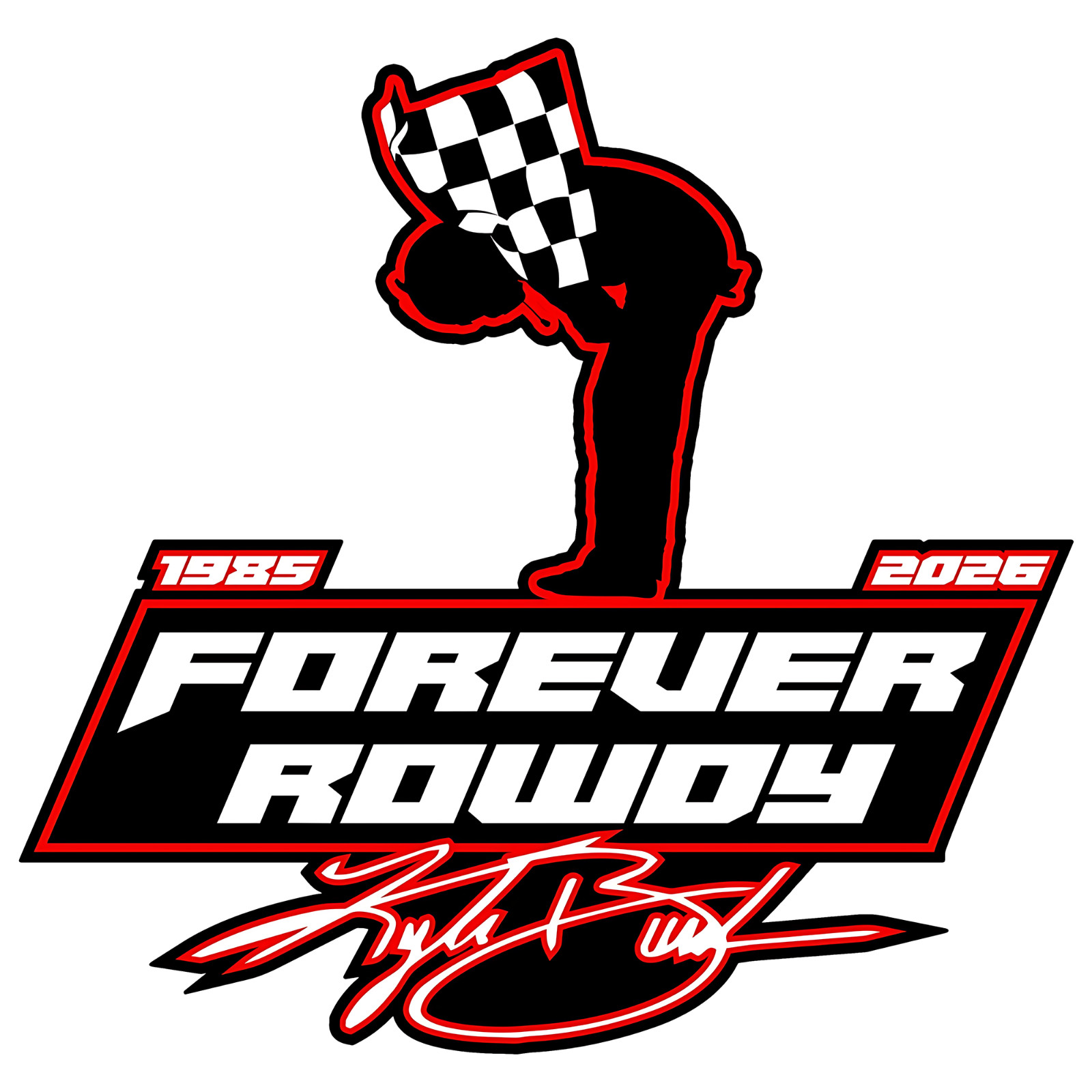 Kyle Busch Tribute Commemorative Vinyl Sticker/Decal Forever Rowdy gallery