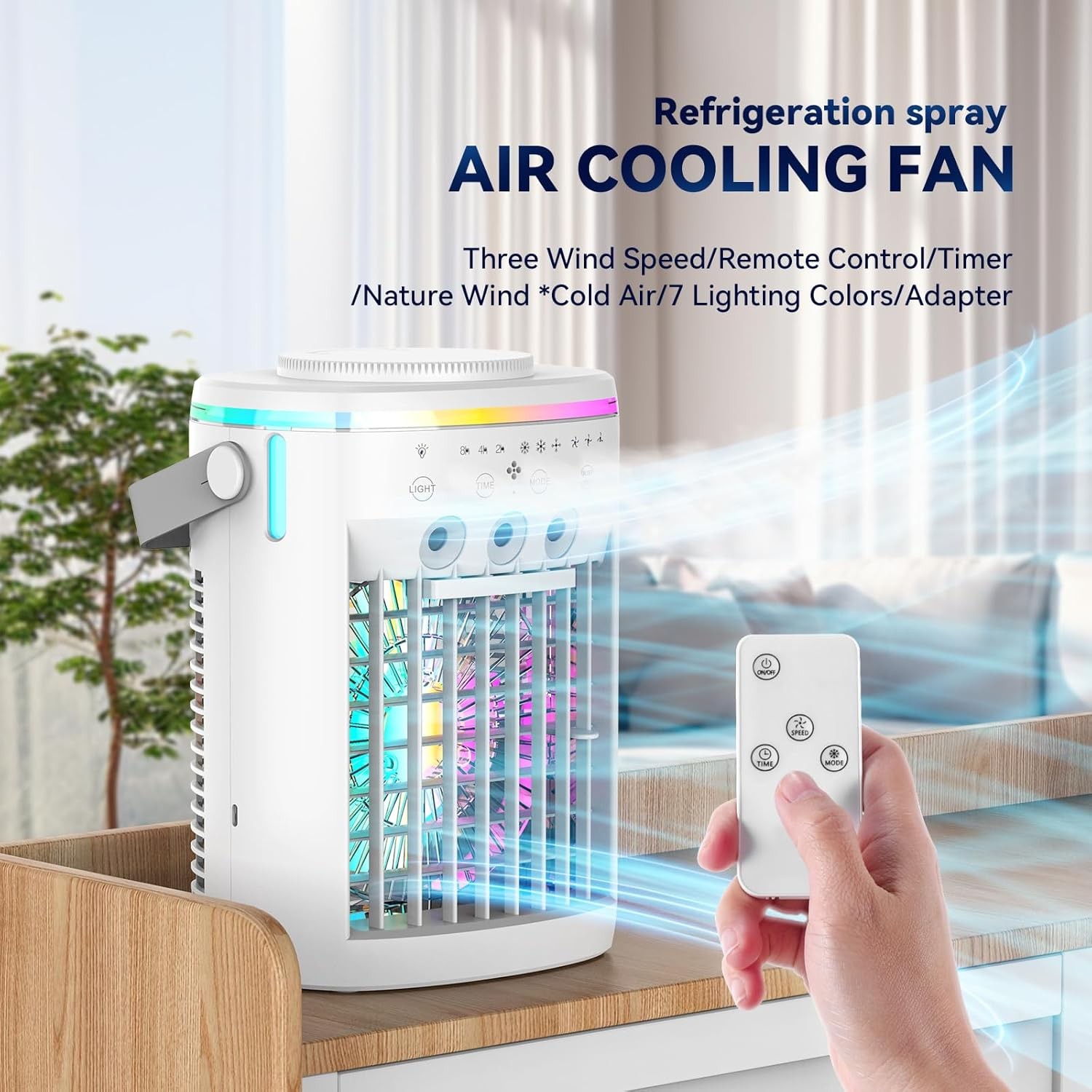 Portable Air Conditioner 3-Speed Evaporative Air Cooler Fan w/ Timer Remote Tank gallery