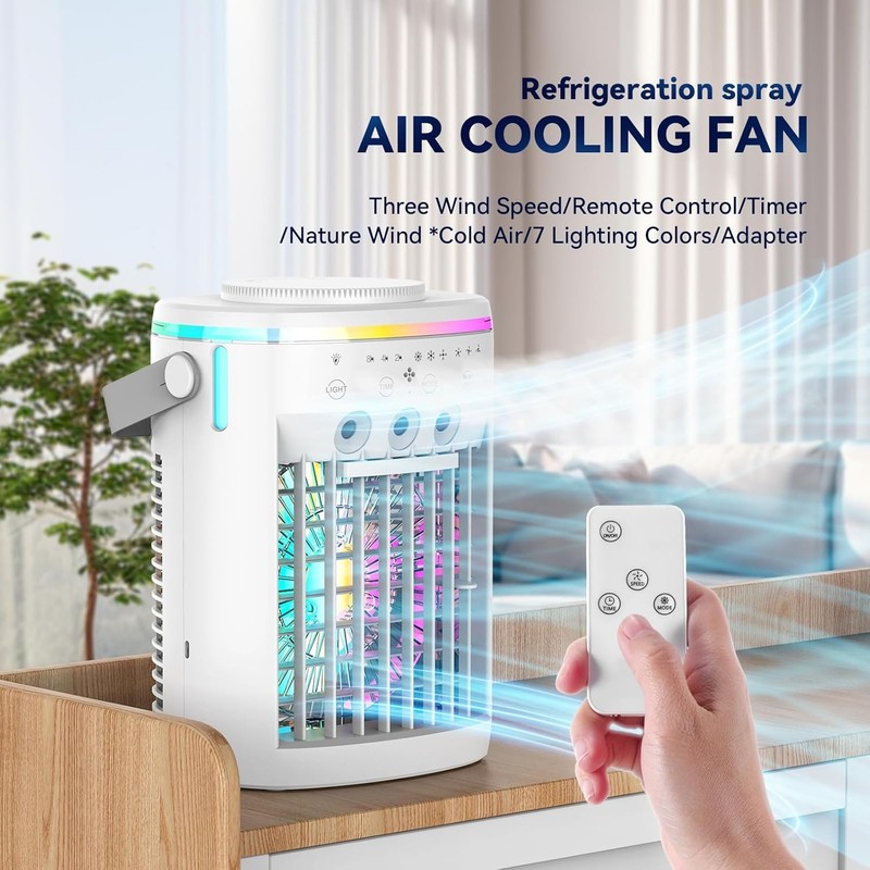 Portable Air Conditioner 3-Speed Evaporative Air Cooler Fan w/ Timer Remote Tank gallery