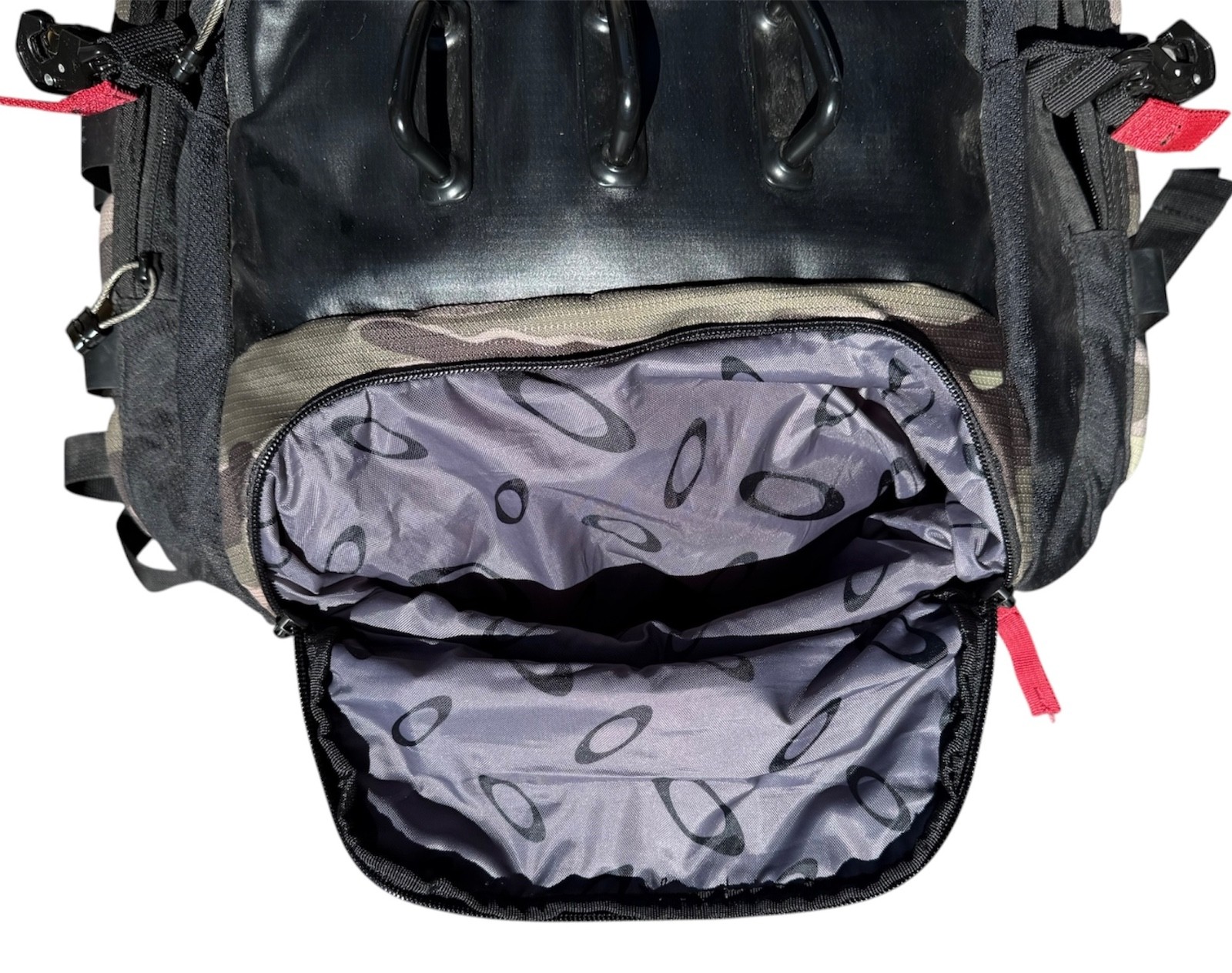 Oakley Kitchen Sink Backpack Camo Hunter Red Code Logo 4