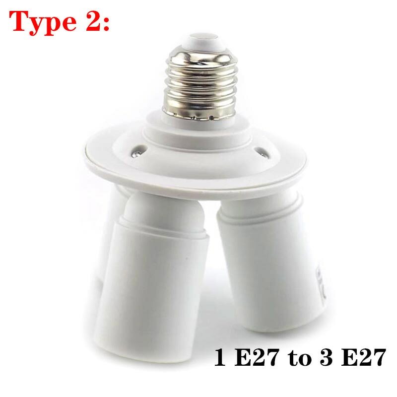 3/4/6 in1 E27 to E27 Base Socket Adapter Splitter Holder For LED Light Bulbs gallery