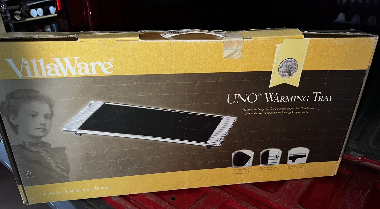VILLAWARE UNO GLASS WARMING HEAT BUFFET TRAY 150 to 250 Degrees. 300 Watts gallery