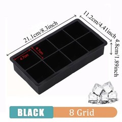 Silicone Big Ice Cubed Maker Large Cube Square Tray Molds Whiskey Ball Cocktails